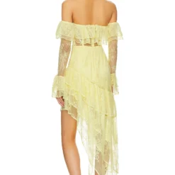 ROBE DE SOIRÉE MADDALENA Yellow -Ravis Mode Soldes Boutique MALR WD1258 V4