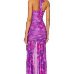 ROBE DE SOIRÉE KASIA Purple & Blue -Ravis Mode Soldes Boutique MALR WD1294 V4