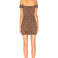 ROBE COURTE DARCY Tan Leopard -Ravis Mode Soldes Boutique MALR WD529 V3