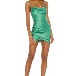 ROBE COURTE LAURENA Green -Ravis Mode Soldes Boutique MALR WD769 V1 1