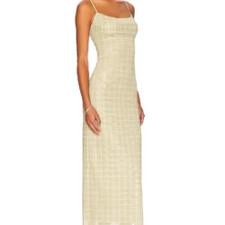 ROBE MI-LONGUE THAIS Baby Plaid Limon -Ravis Mode Soldes Boutique MAOU WD25 V3