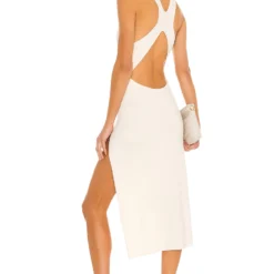 ROBE PRÈS DU CORPS VARIEGATED RIB Ivory