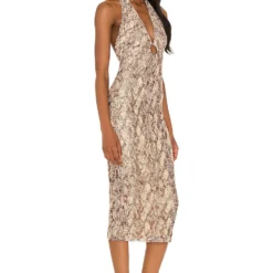 ROBE MI-LONGUE ANAIS Snake -Ravis Mode Soldes Boutique MELR WD405 V2