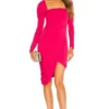 ROBE MI-LONGUE ASHLEY Fuchsia