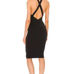 ROBE MI-LONGUE FAYE Black 5 ROBE MI-LONGUE FAYE Black -Ravis Mode Soldes Boutique MELR WD609 V3