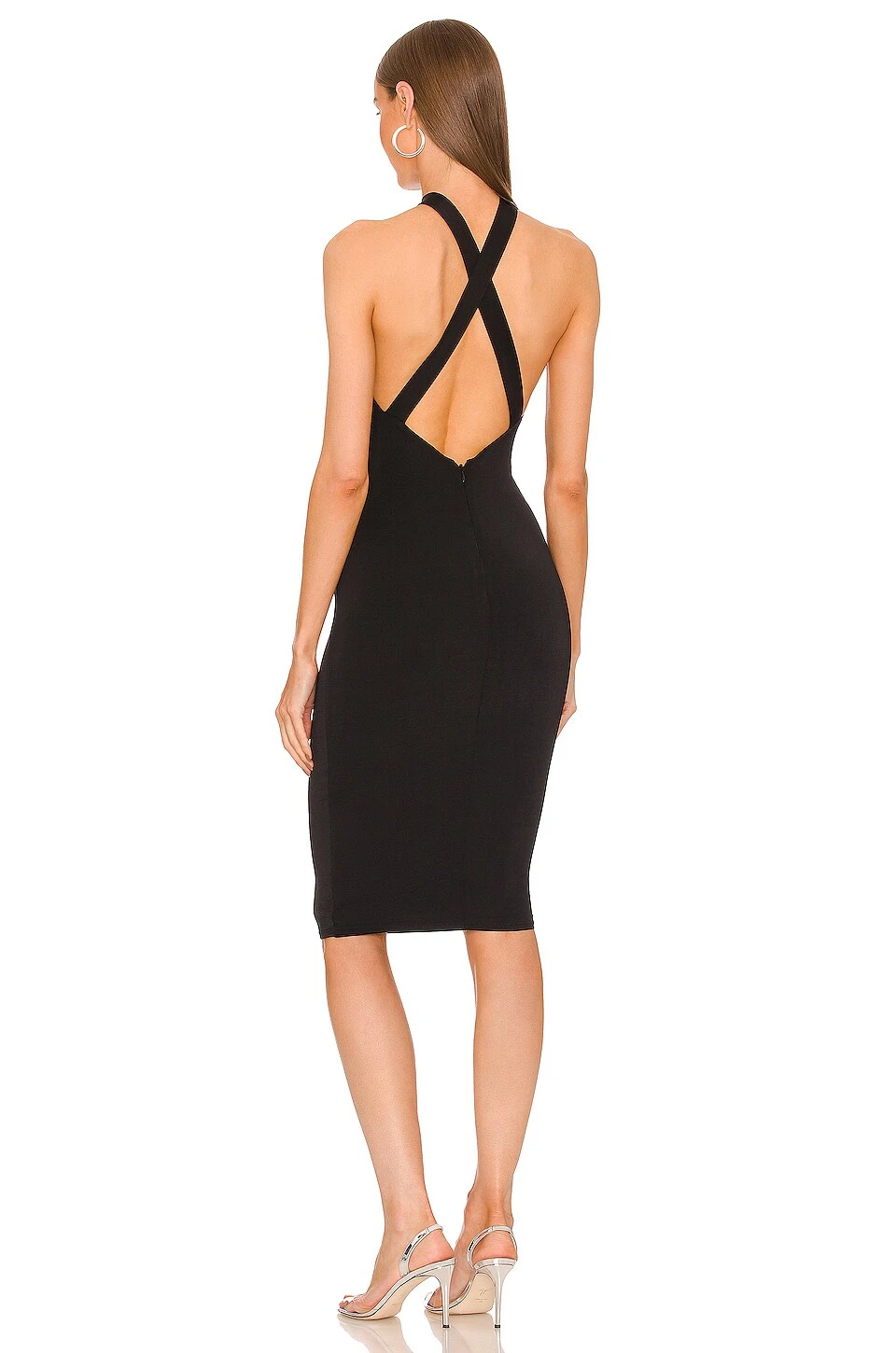 ROBE MI-LONGUE FAYE Black 3 ROBE MI-LONGUE FAYE Black – Image 3