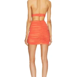 ROBE HARLYN Orange 7 ROBE HARLYN Orange -Ravis Mode Soldes Boutique MELR WD813 V3
