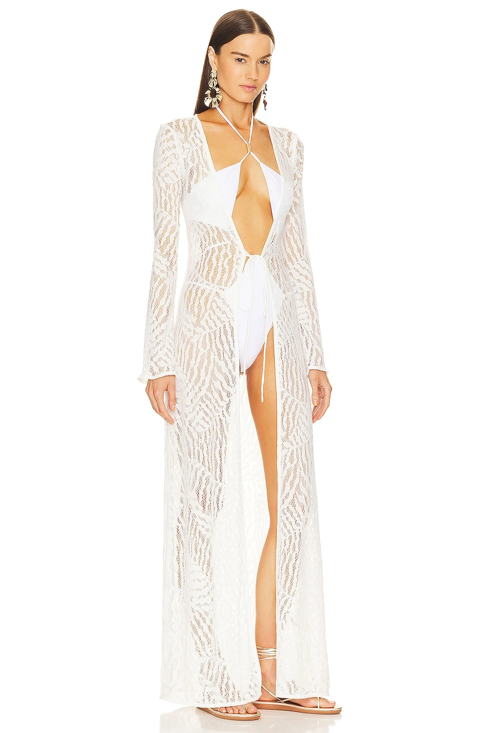 X REVOLVE Ryland Robe Ivory 3 X REVOLVE Ryland Robe Ivory – Image 3