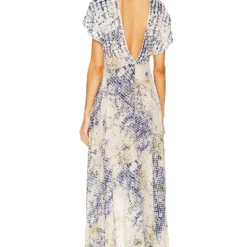 Mes Demoiselles ROBE DINETTE Blue 6 Mes Demoiselles ROBE DINETTE Blue -Ravis Mode Soldes Boutique MESR WD103 V3