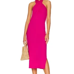 ROBE MI-LONGUE HANNAH Magenta