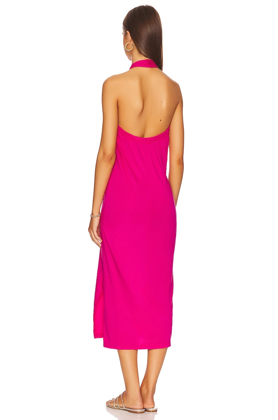 ROBE MI-LONGUE HANNAH Magenta 3 ROBE MI-LONGUE HANNAH Magenta – Image 3