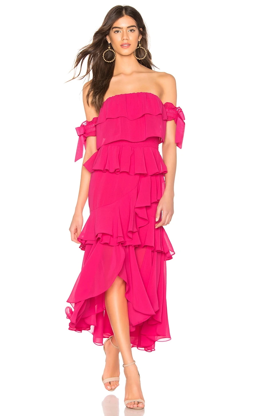 ROBE MI-LONGUE ISIDORA Hot Pink 1 ROBE MI-LONGUE ISIDORA Hot Pink