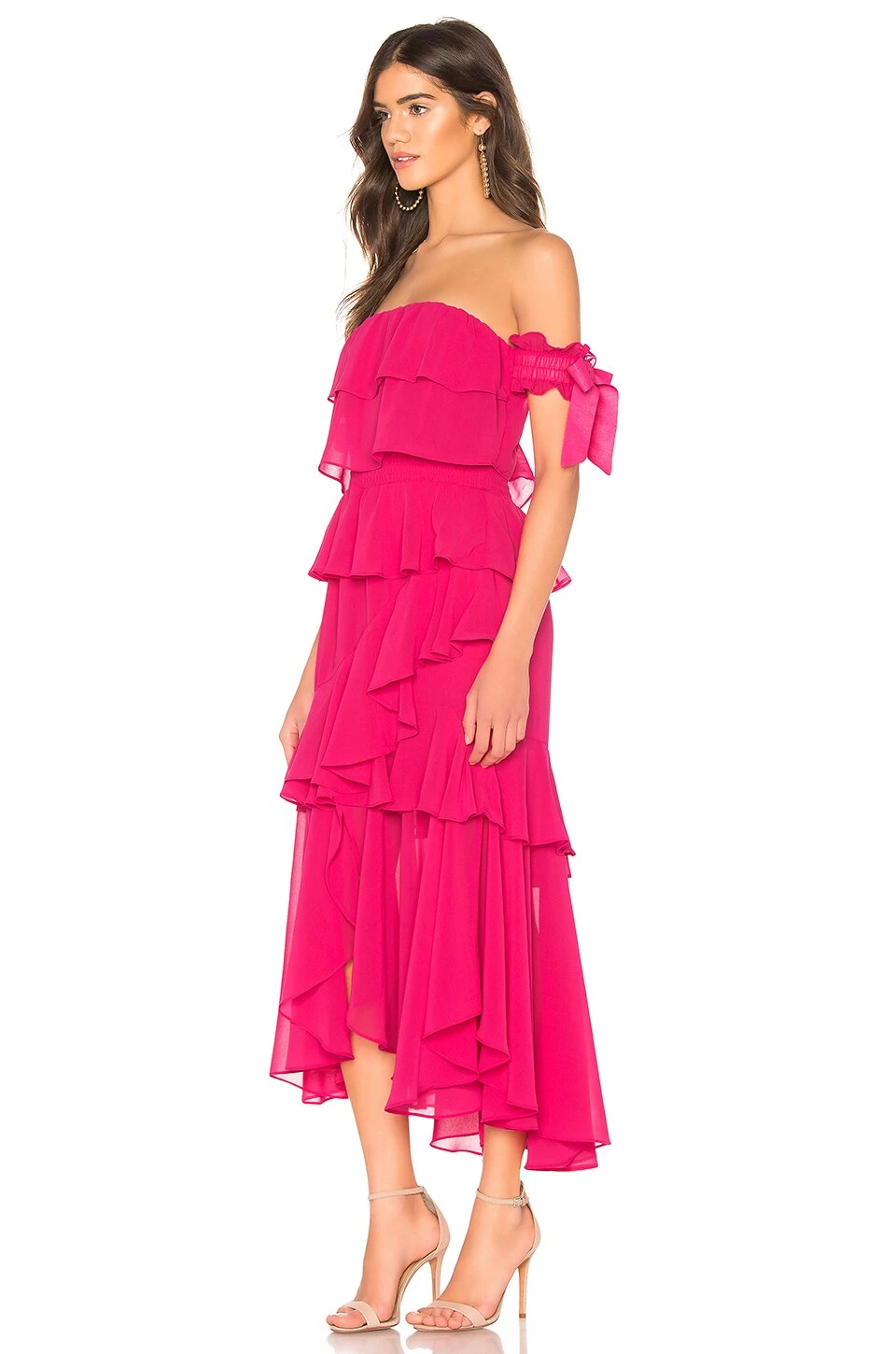 ROBE MI-LONGUE ISIDORA Hot Pink 2 ROBE MI-LONGUE ISIDORA Hot Pink – Image 2