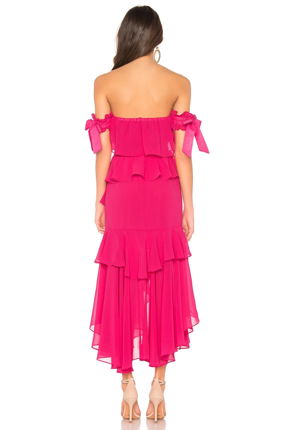 ROBE MI-LONGUE ISIDORA Hot Pink 3 ROBE MI-LONGUE ISIDORA Hot Pink – Image 3