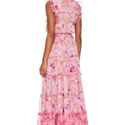 ROBE TRINA Fire Florals Mix -Ravis Mode Soldes Boutique MISA WD662 V3