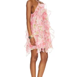 ROBE COURTE MIAH Blushing Flora 4 ROBE COURTE MIAH Blushing Flora -Ravis Mode Soldes Boutique MISA WD673 V2