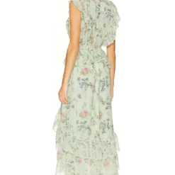 ROBE Sage Botanica Mix -Ravis Mode Soldes Boutique MISA WD676 V3