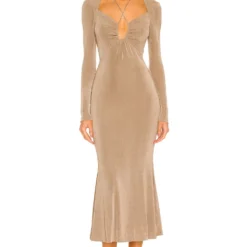 ROBE MI-LONGUE ENGRACIA Khaki