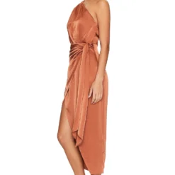ROBE MI-LONGUE BROOKS Copper 6 ROBE MI-LONGUE BROOKS Copper -Ravis Mode Soldes Boutique MISR WD260 V3