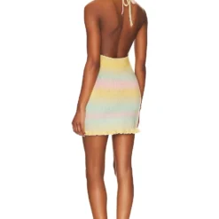 ROBE EVIE Yellow Multi -Ravis Mode Soldes Boutique MOTO WD227 V3