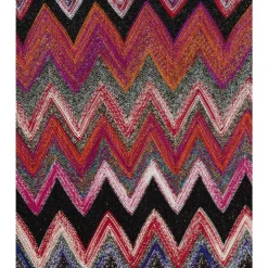 Missoni ROBE MAXI SANS MANCHES Tonal Pink & Black -Ravis Mode Soldes Boutique MSNI WD1 V4