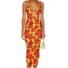 ROBE MINI FINES BRETELLES TEARDROP Floral Yellow