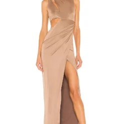 ROBE DE SOIRÉE KEARA Chestnut