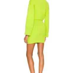 ROBE IMANI Electric Green -Ravis Mode Soldes Boutique NBDR WD2639 V3
