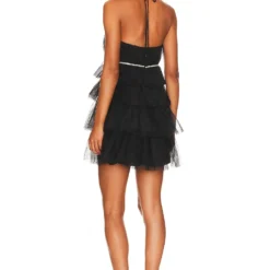 ROBE COURTE AMALIA Black -Ravis Mode Soldes Boutique NBDR WD2735 V3