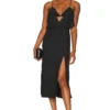 ROBE MI-LONGUE MERCEDES Black