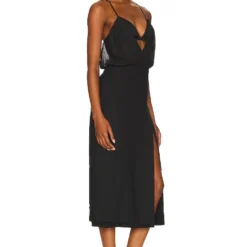 ROBE MI-LONGUE MERCEDES Black 4 ROBE MI-LONGUE MERCEDES Black -Ravis Mode Soldes Boutique NBDR WD2739 V2