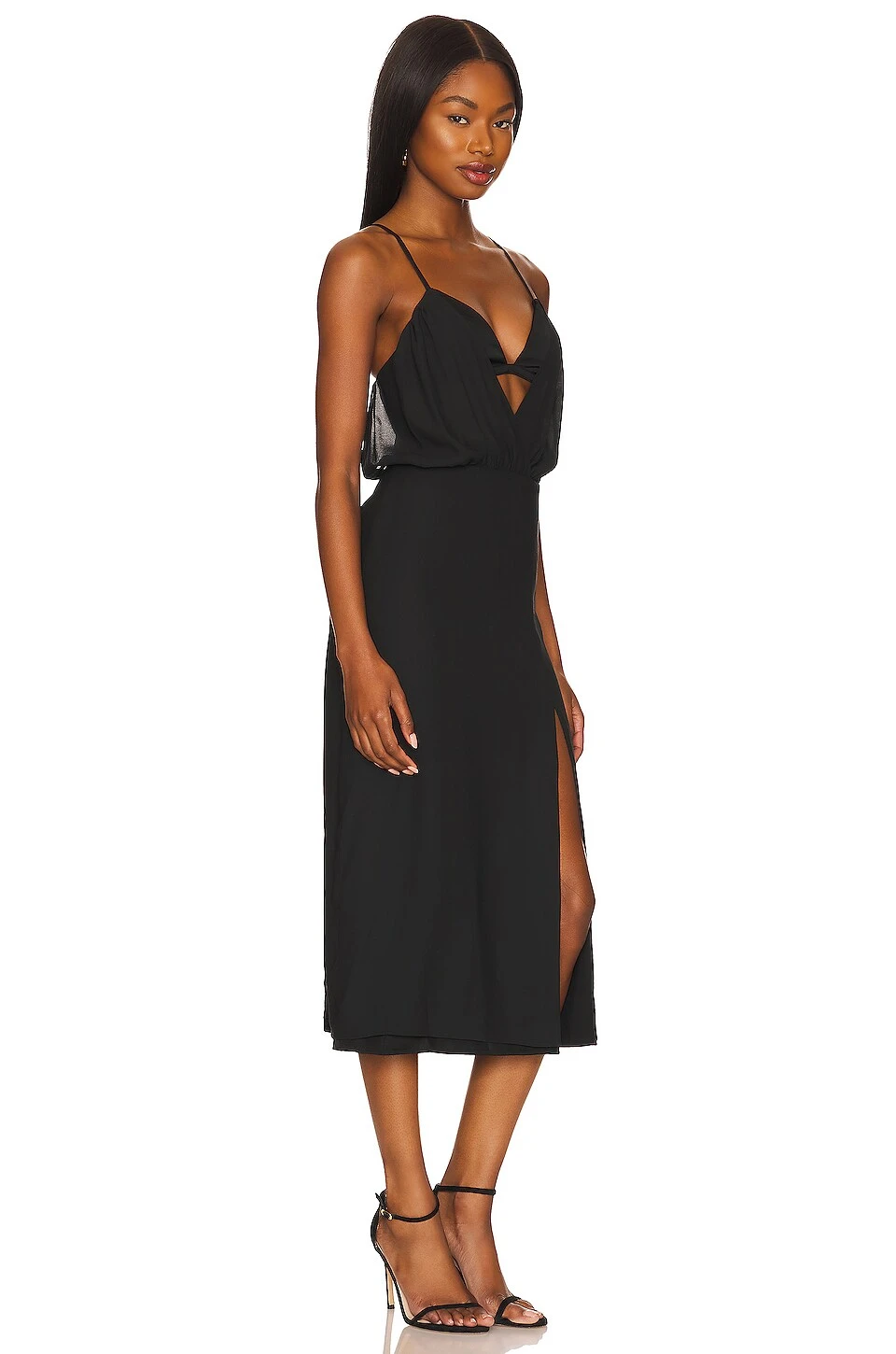 ROBE MI-LONGUE MERCEDES Black 2 ROBE MI-LONGUE MERCEDES Black – Image 2