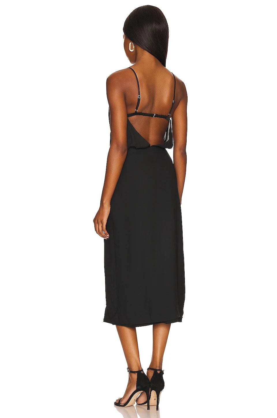 ROBE MI-LONGUE MERCEDES Black 3 ROBE MI-LONGUE MERCEDES Black – Image 3