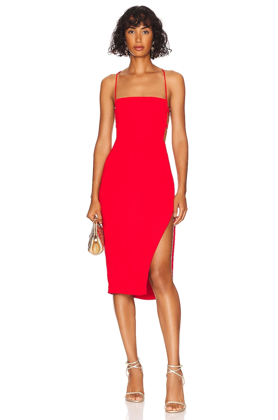ROBE MI-LONGUE BECKY Red 4 ROBE MI-LONGUE BECKY Red – Image 4