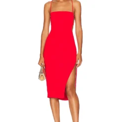 ROBE MI-LONGUE BECKY Red