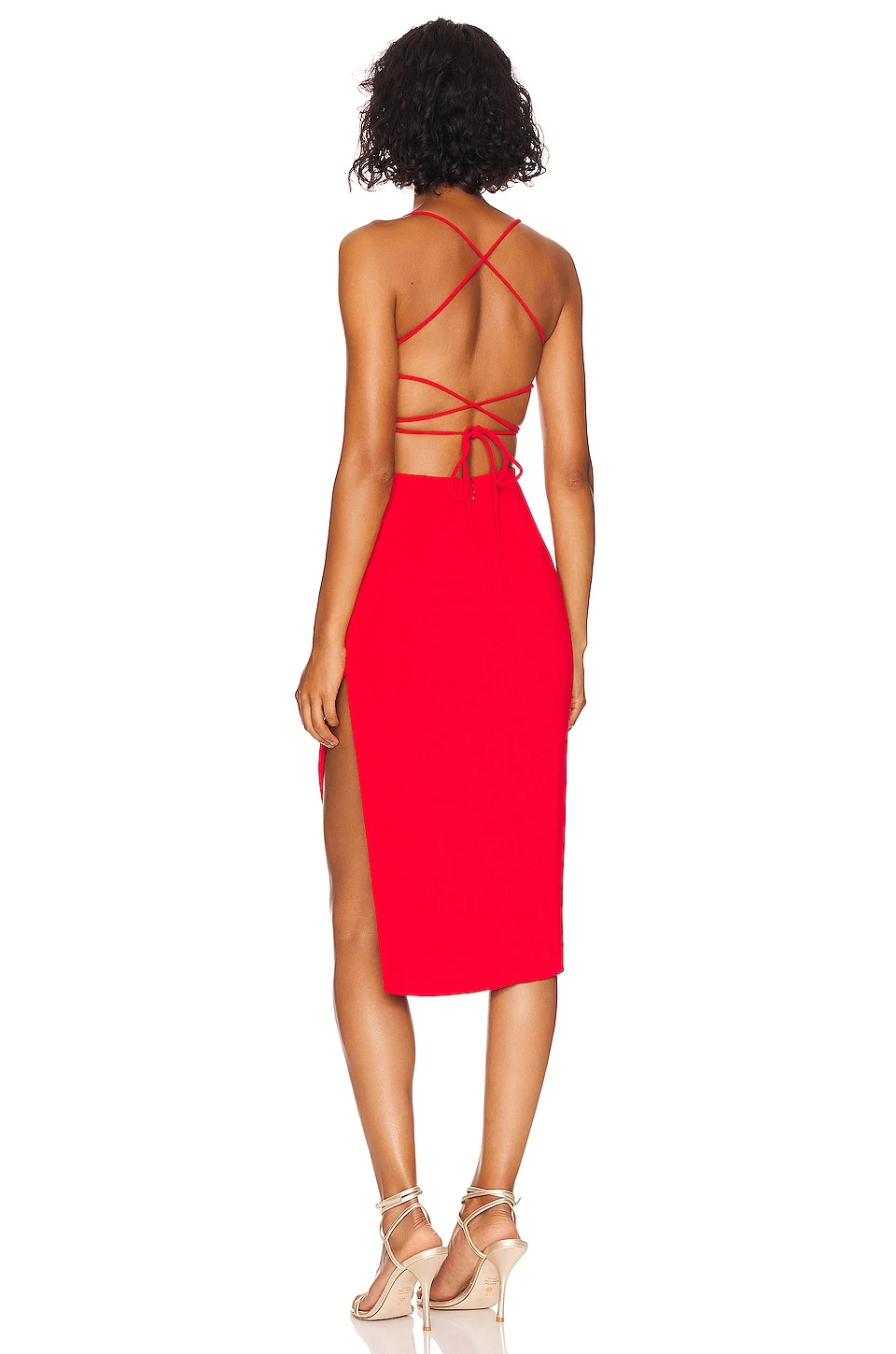ROBE MI-LONGUE BECKY Red 3 ROBE MI-LONGUE BECKY Red – Image 3