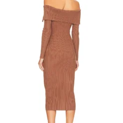 ROBE MARLOWE Brown -Ravis Mode Soldes Boutique NBDR WD2771 V3