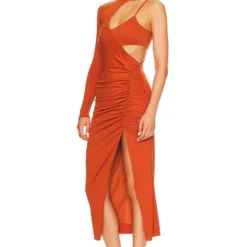 ROBE MATILDA Burnt Orange -Ravis Mode Soldes Boutique NBDR WD2772 V3