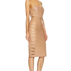 ROBE DAENA Camel -Ravis Mode Soldes Boutique NBDR WD2838 V2