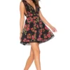 ROBE COURTE ISAAC Red Floral Print