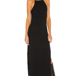 ROBE MI-LONGUE ESTELA Black -Ravis Mode Soldes Boutique NHOX WD282 V2