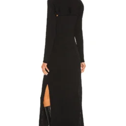 ROBE MI-LONGUE ESTELA Black -Ravis Mode Soldes Boutique NHOX WD282 V4