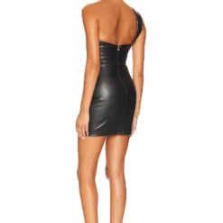 ROBE COURTE TALIA FAUX LEATHER Black 5 ROBE COURTE TALIA FAUX LEATHER Black -Ravis Mode Soldes Boutique NKIE WD552 V3