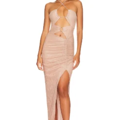 ROBE DE SOIRÉE HALLE CUT OUT Nude