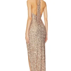 ROBE DE SOIRÉE LUMA Rose Gold 6 ROBE DE SOIRÉE LUMA Rose Gold -Ravis Mode Soldes Boutique NKIE WD608 V3