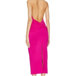 ROBE MI-LONGUE ARABELLA Neon Pink 5 ROBE MI-LONGUE ARABELLA Neon Pink -Ravis Mode Soldes Boutique NROL WD51 V3