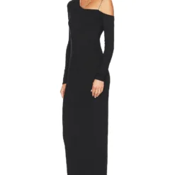 ROBE MAXI MOON Black -Ravis Mode Soldes Boutique NYOU WD25 V3