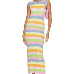 Olivia Rubin ROBE MAXI NELLY Multi Stripe