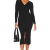 ROBE MI-LONGUE ISLA Black