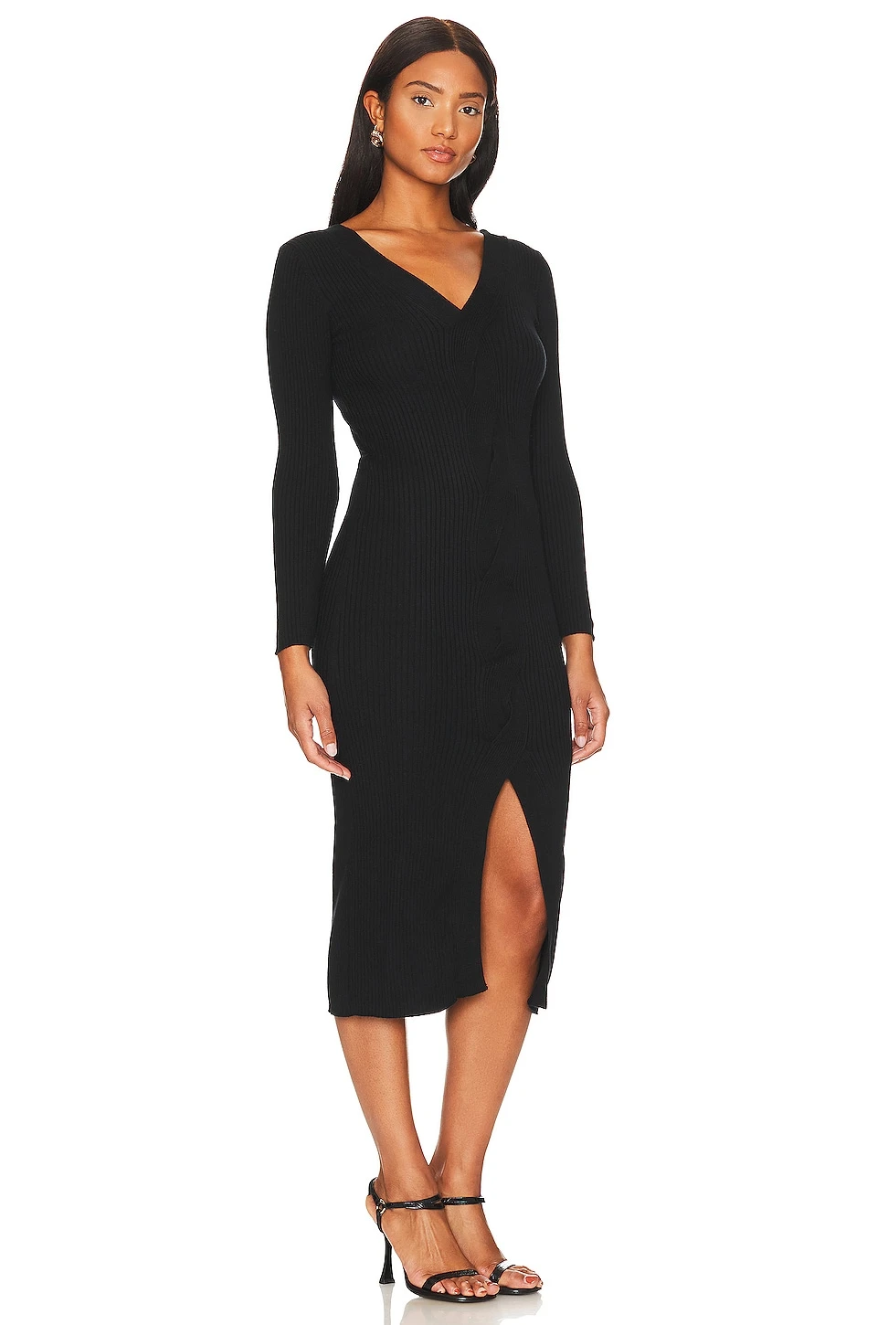 ROBE MI-LONGUE ISLA Black 2 ROBE MI-LONGUE ISLA Black – Image 2